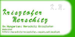 krisztofer merschitz business card